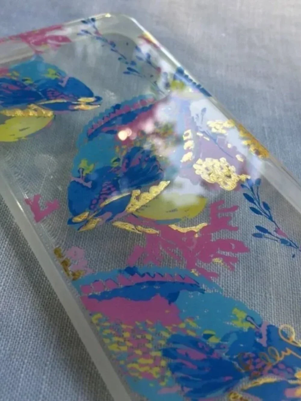 NWT Lilly Pulitzer clear Sandstorm fish iPhone 7/8 case